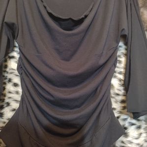Can't Miss Wavy Cowl front top arm split sleeve